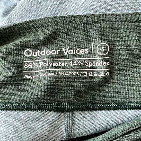 Madewell x Outdoor Voices 3/4 Warmup Leggings Emerald Slate - Picture 5 of 5